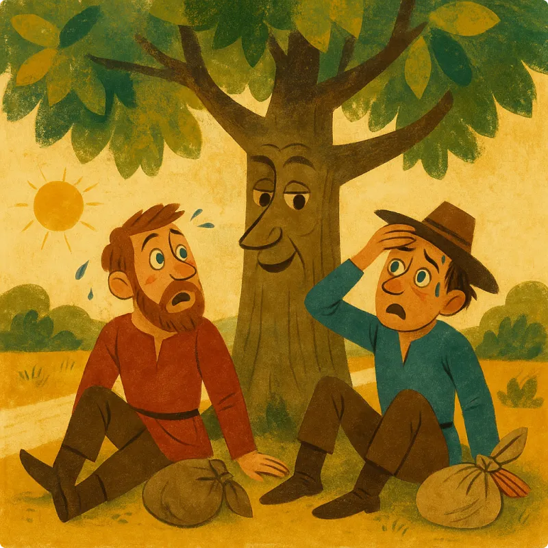 Aesop's Fables - The Travelers and The Plane-Tree