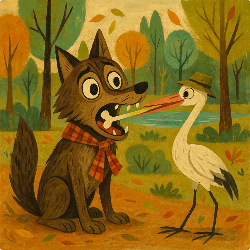 Panchatantra Fables - The Wolf and the Crane