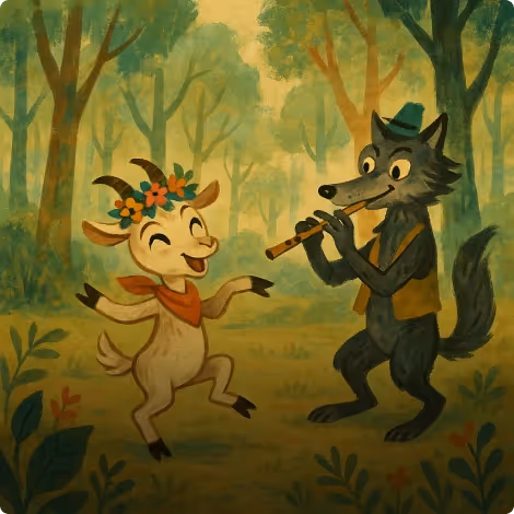 The Young Goat and the Wolf as Musician