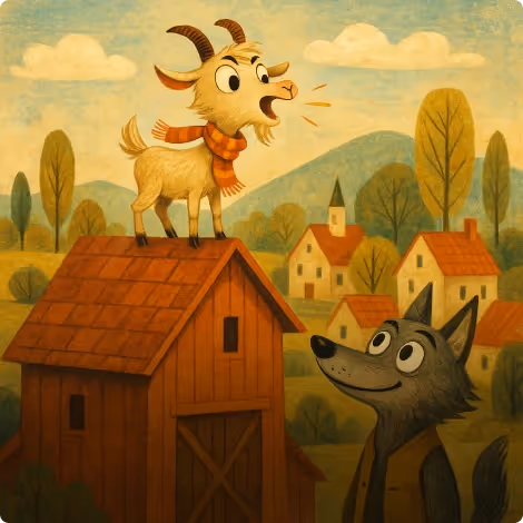 The Young Goat and The Wolf