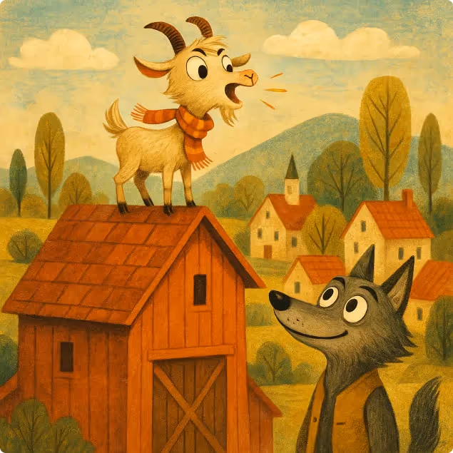 The Young Goat and The Wolf