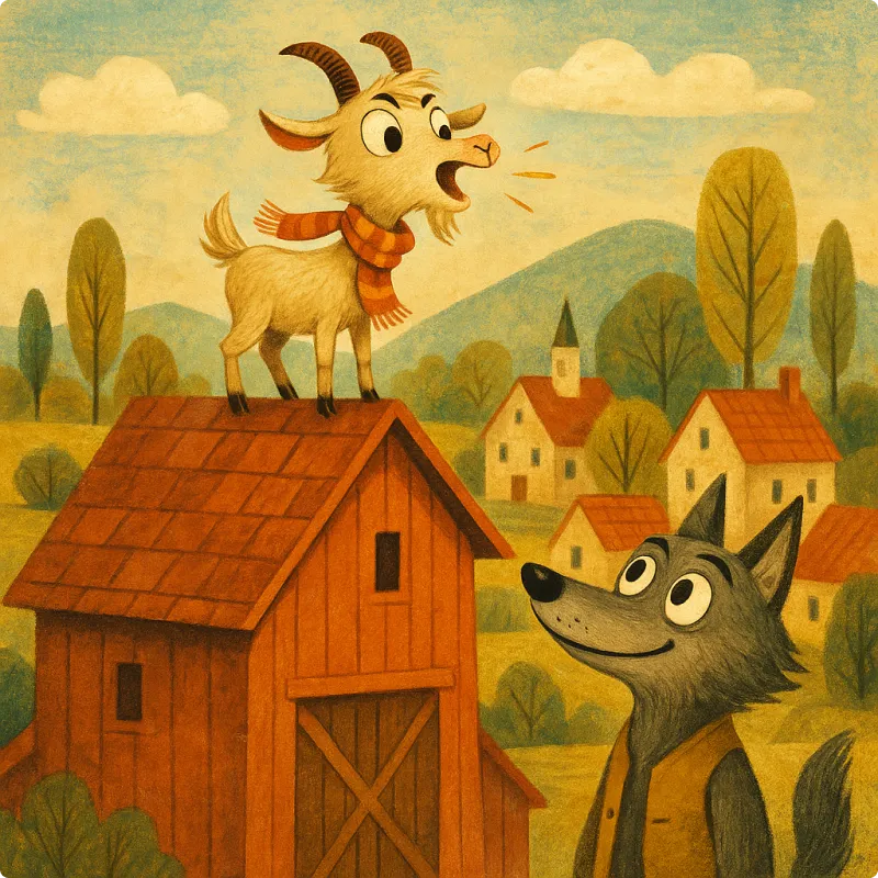 Aesop's Fables - The Young Goat and The Wolf