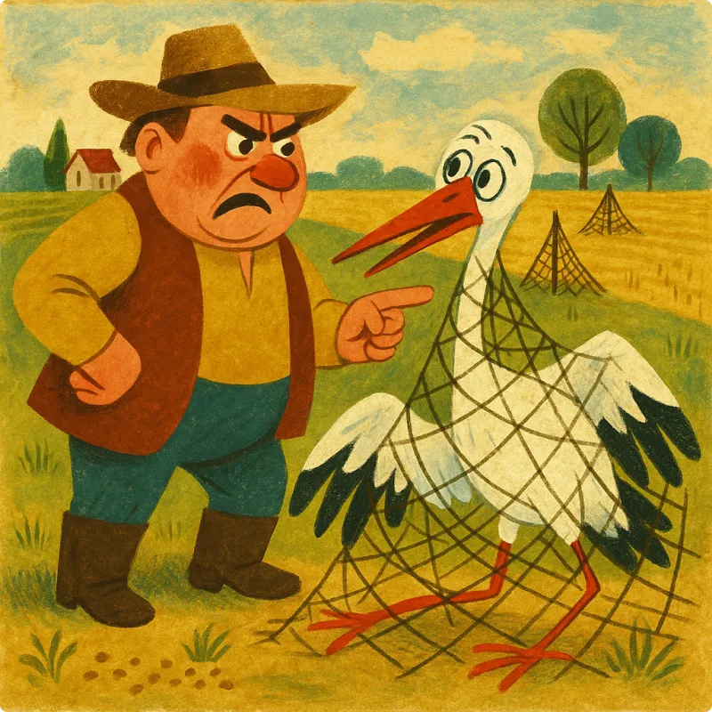 Aesop's Fables - The Farmer and The Stork