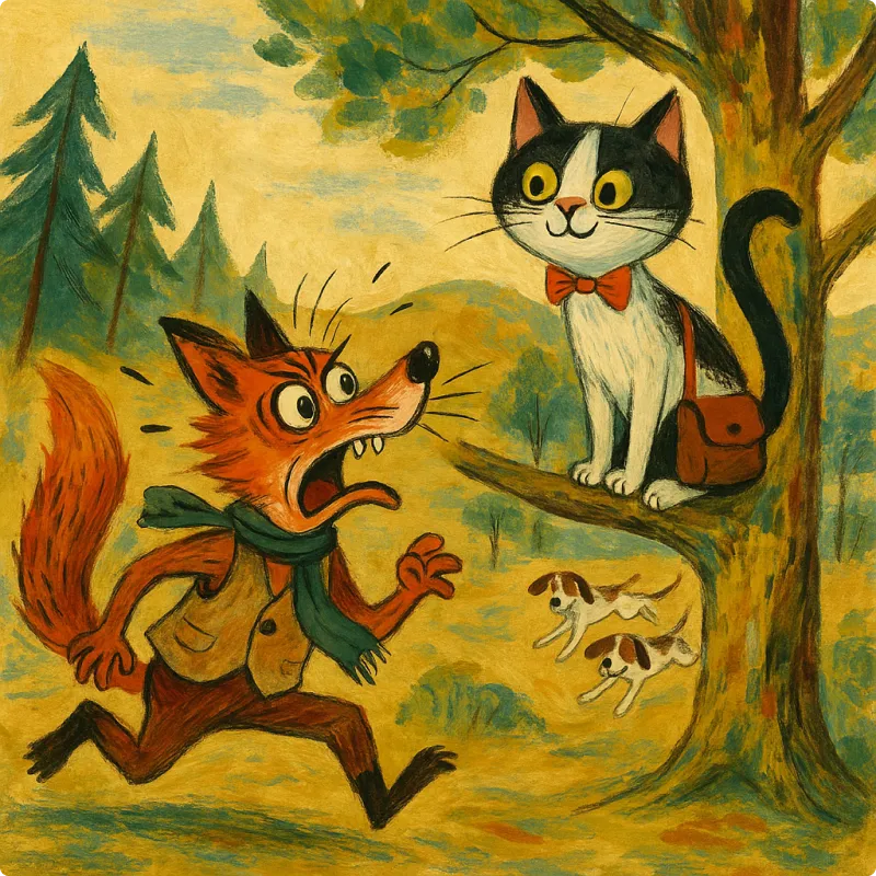 Aesop's Fables - The Fox and The Cat