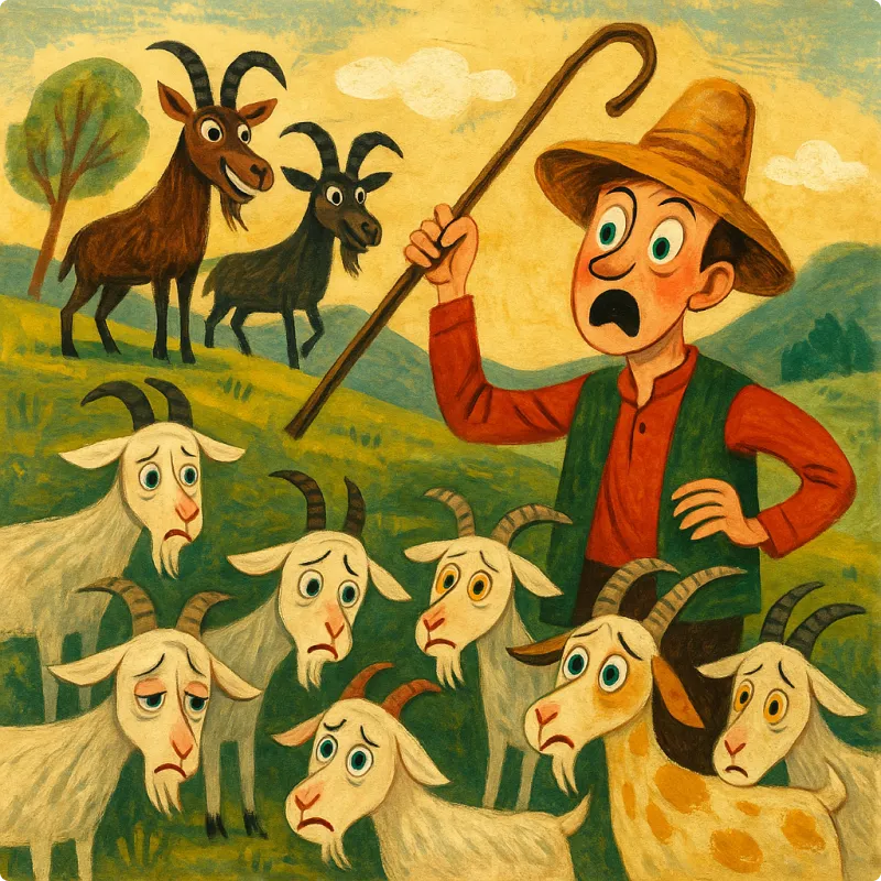 Aesop's Fables - The Goatherd and the Wild Goats