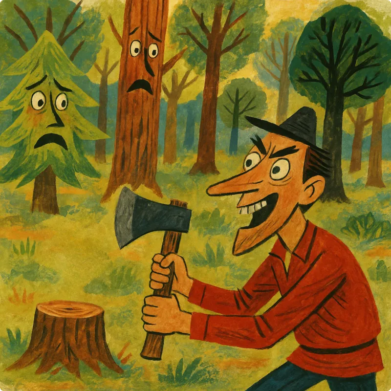 Aesop's Fables - The Trees and The Axe