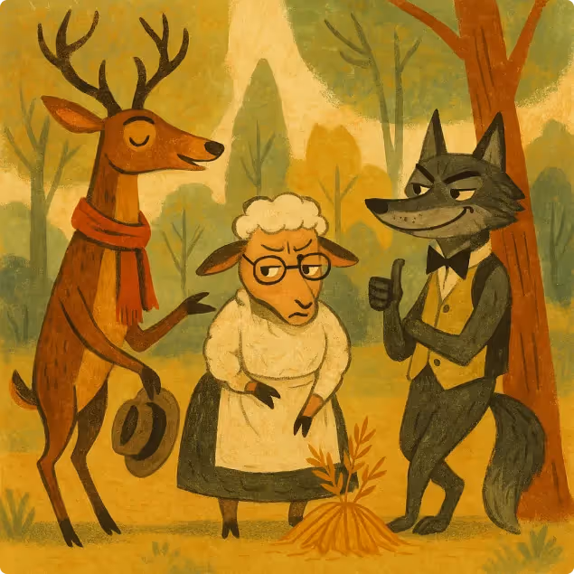 The Stag, The Wolf, and The Sheep