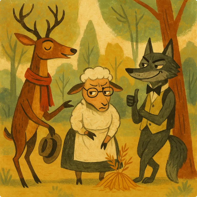 Aesop's Fables - The Stag, The Wolf, and The Sheep