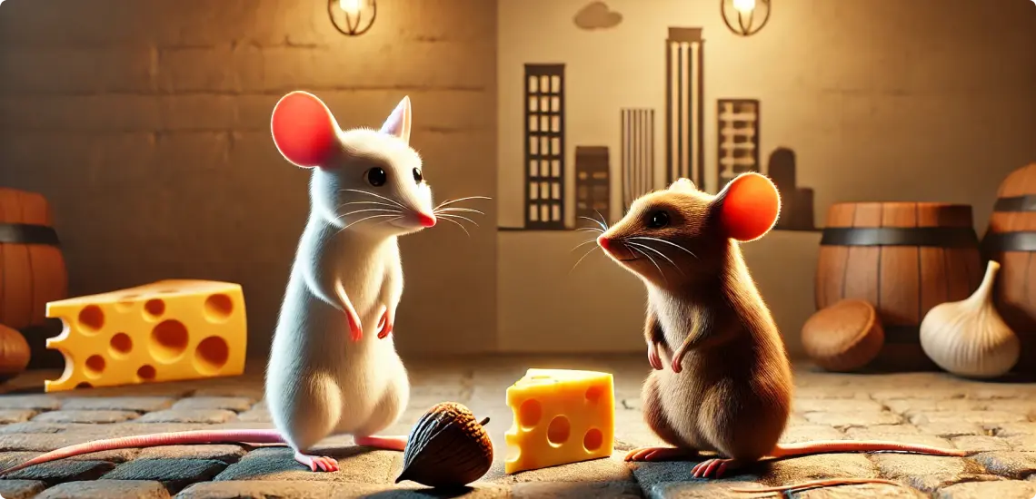 How Do Mice in Aesop's Fables Reflect Human Characteristics and Moral Lessons?