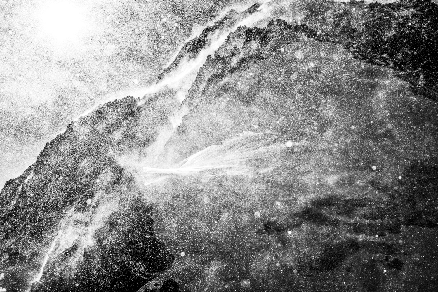 Storm in the mountains, Chamonix, art print, black and white