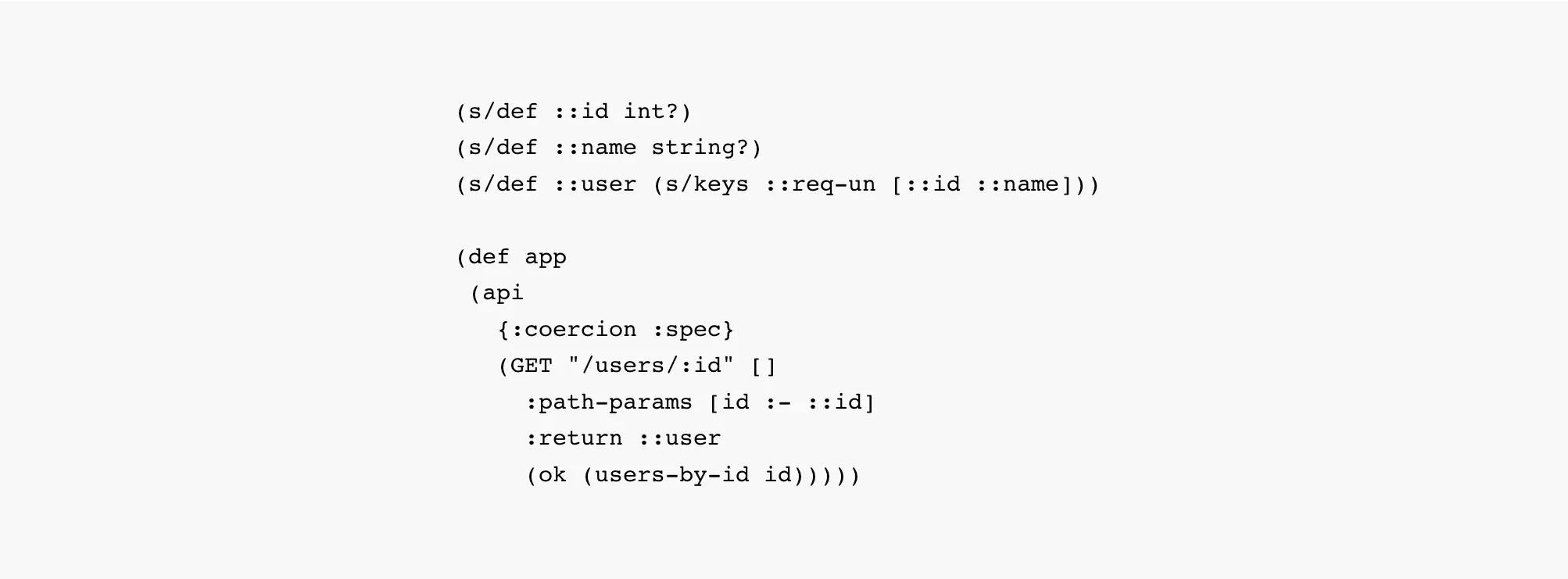 clojure code example