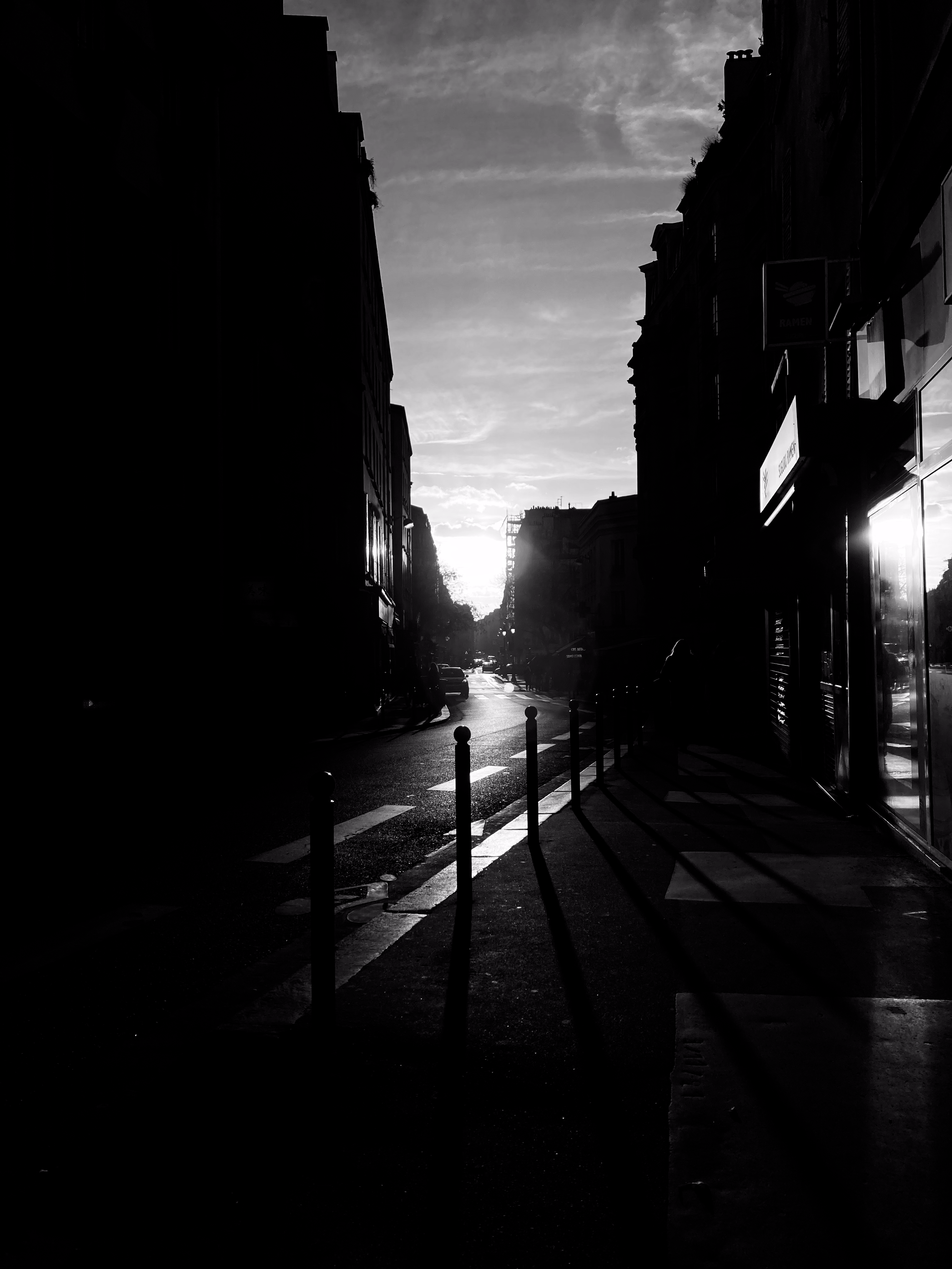 black&white street