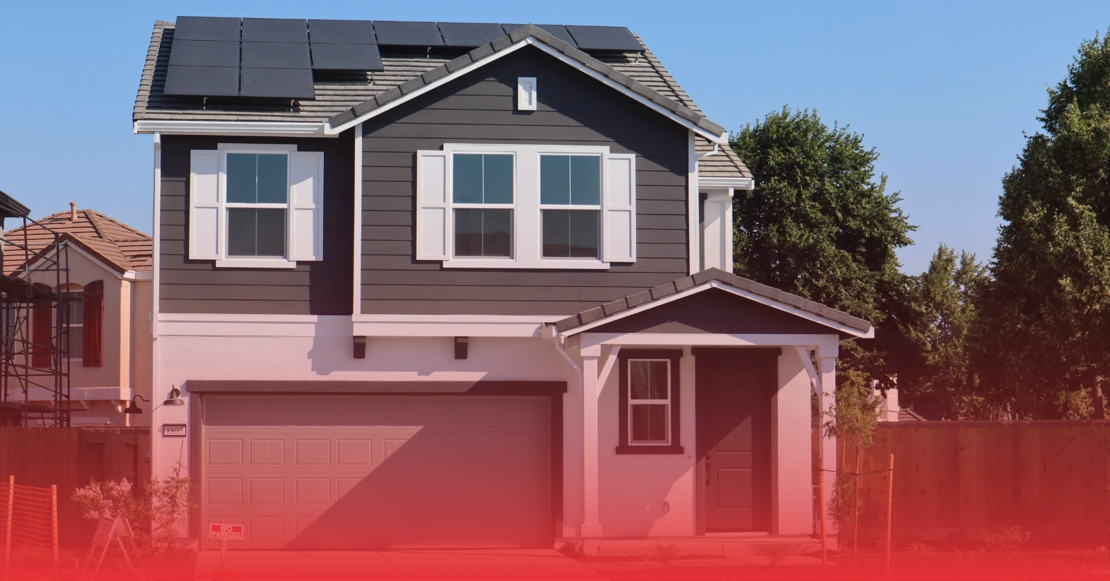 solar panels on a residential home