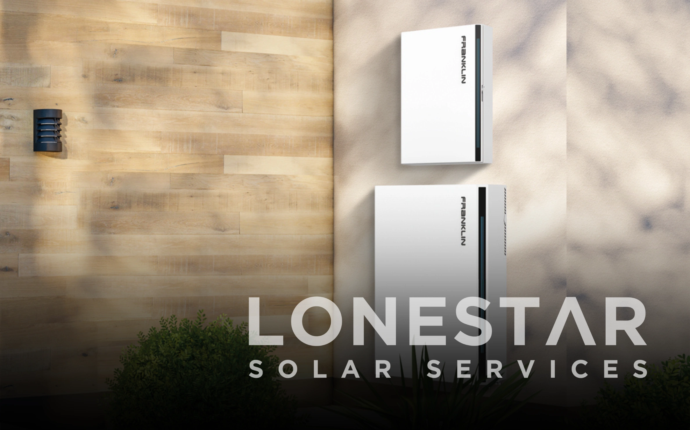 Graphics featuring home backup battery systems installed in residential settings