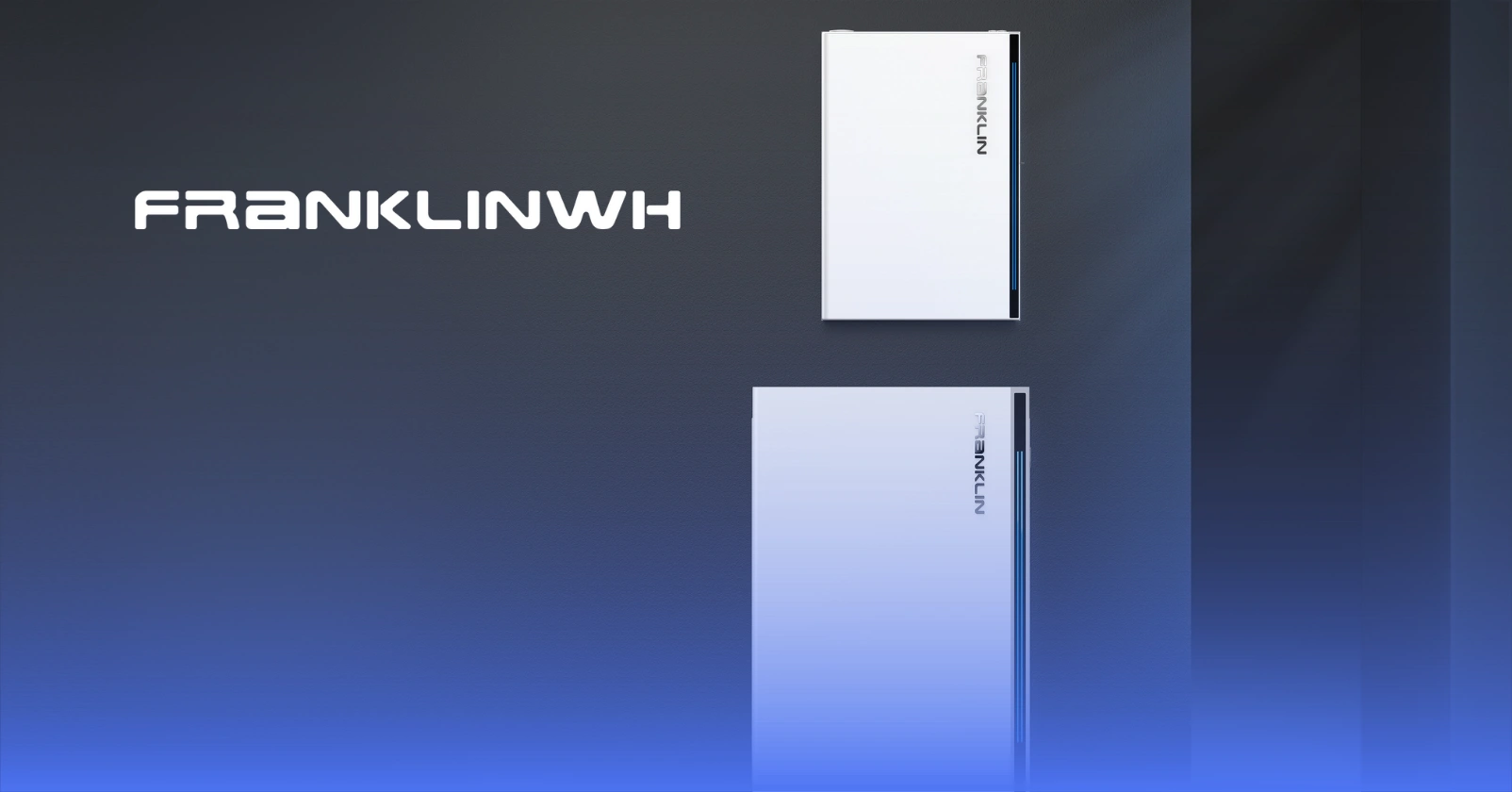 FranklinWH white and blue gradient battery storage devices