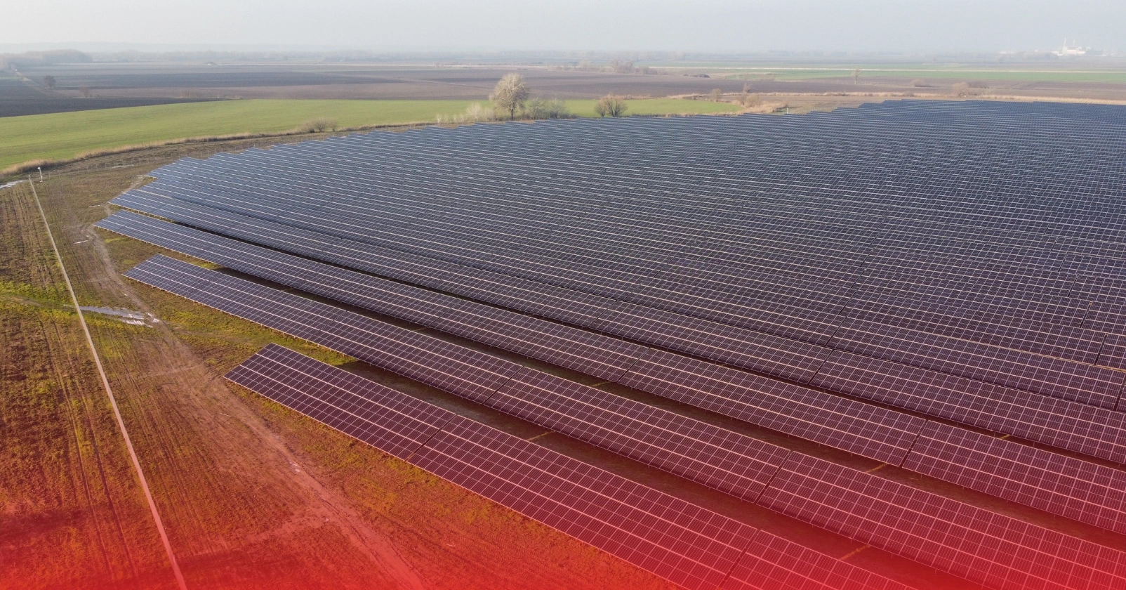 a solar farm in Texas with tons of solar arrays