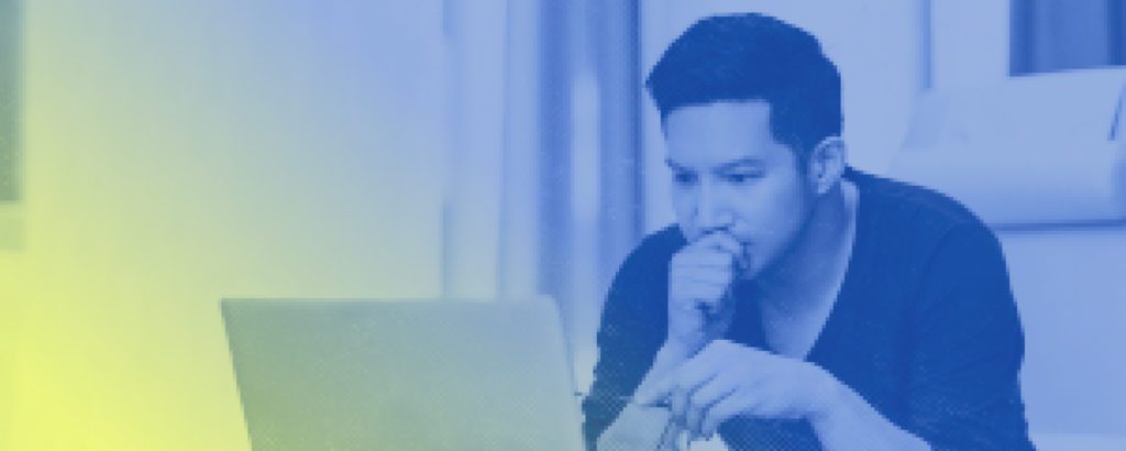 user thinking about what he will search on google