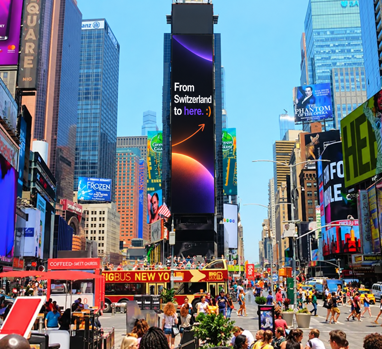 Eine Kampagne in Times Square sehen