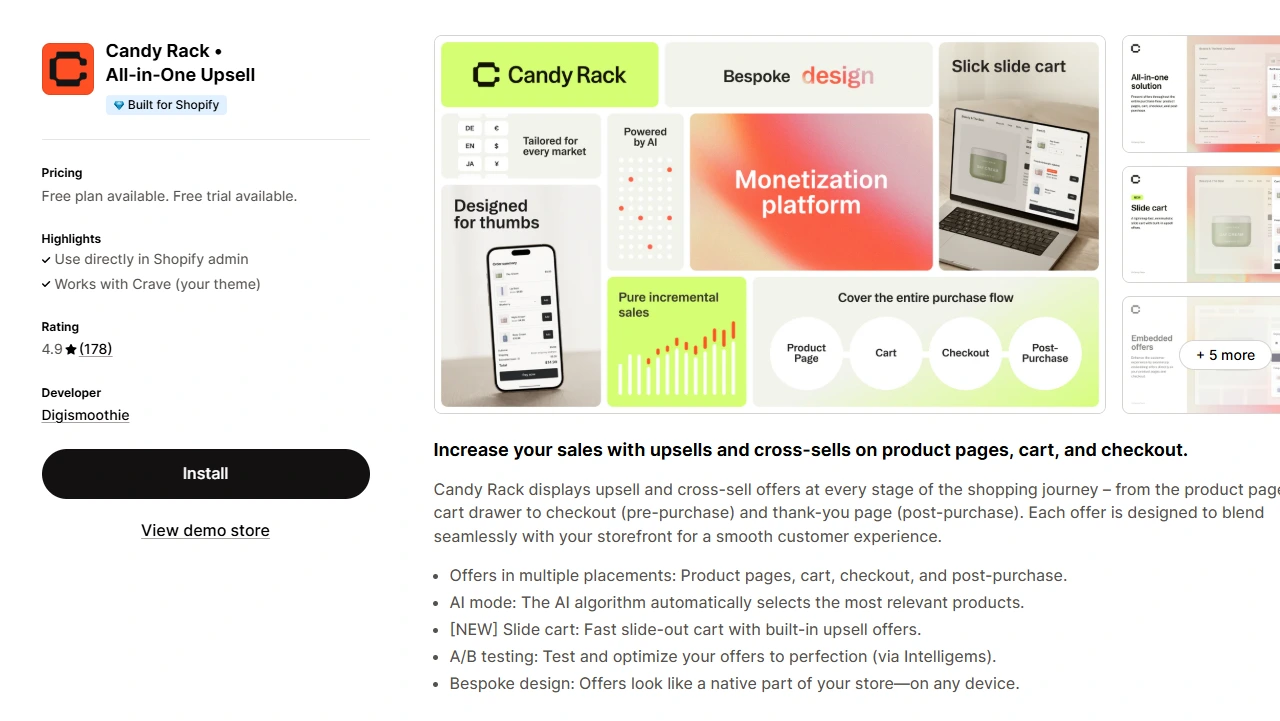 Presentation image of Candy Rack app for Shopify
