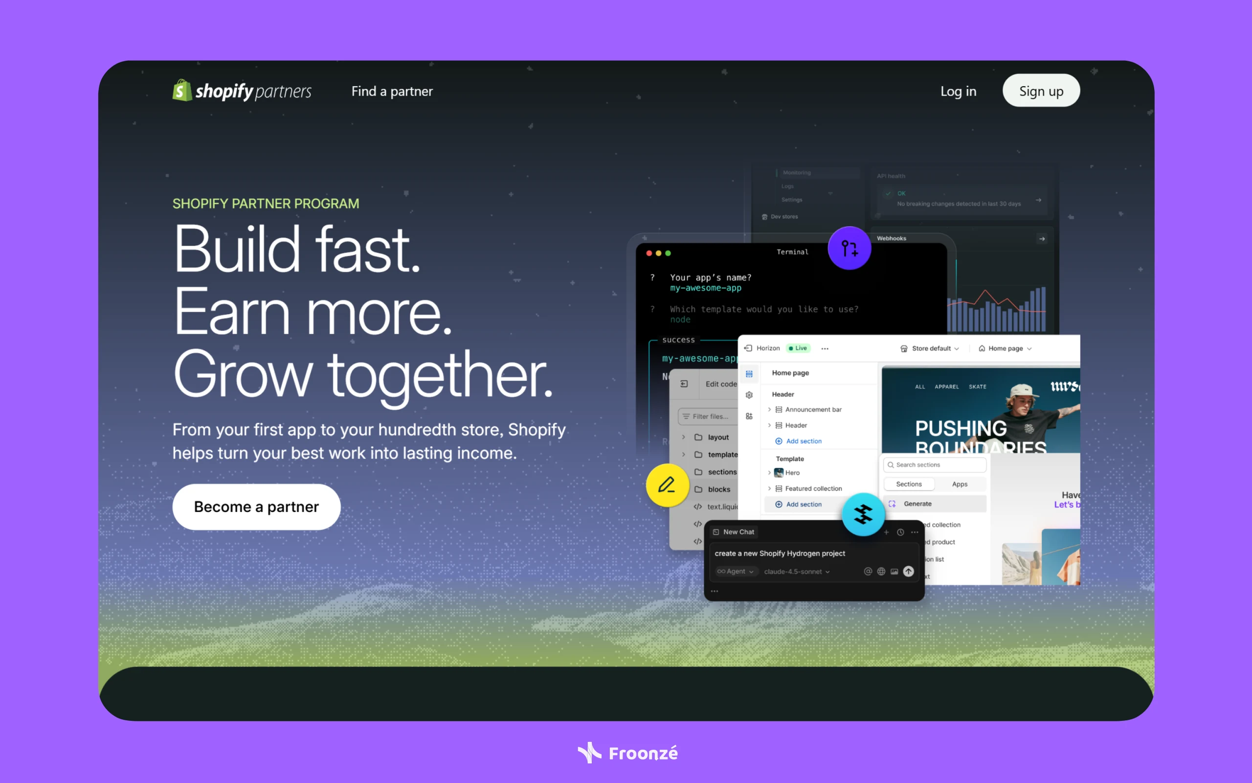Shopify Partner Program Signup Homepage Image