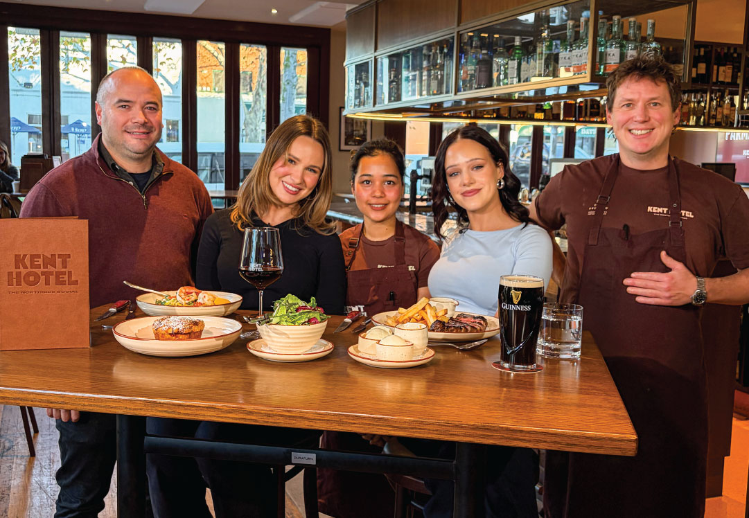 The Kent Hotel team during a Today Show television feature, illustrating how strong hospitality brands create media opportunities.