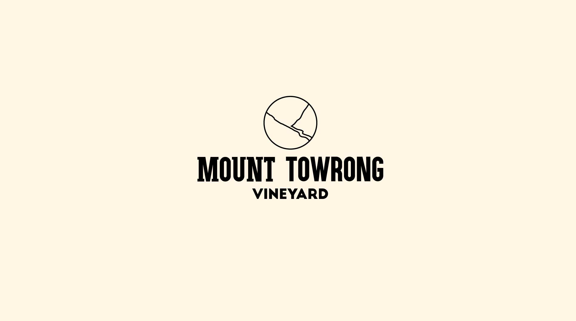 Mount Towrong Vineyard logo inspired by the Macedon Ranges landscape