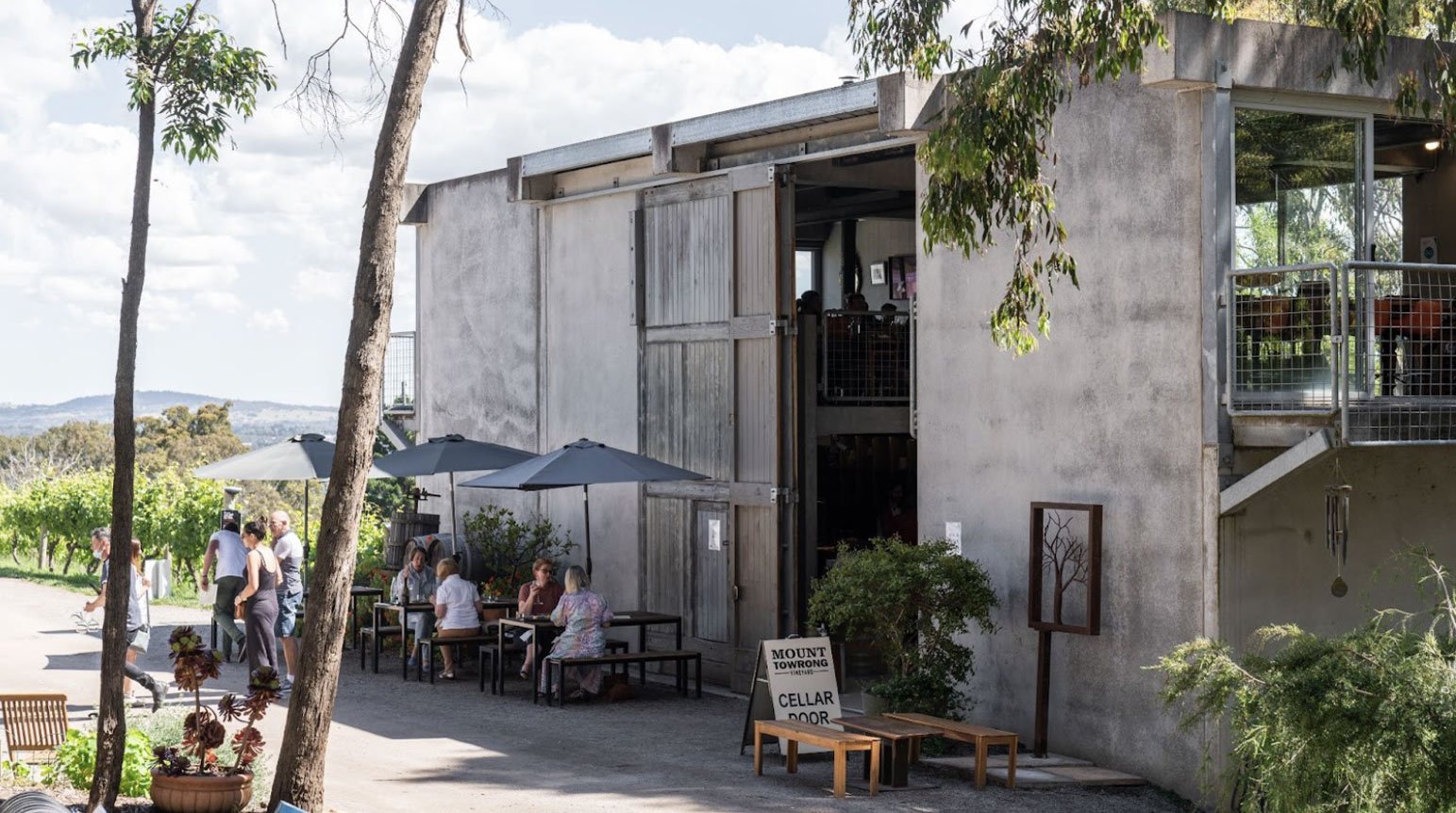 Mount Towrong Vineyard cellar door in the Macedon Ranges