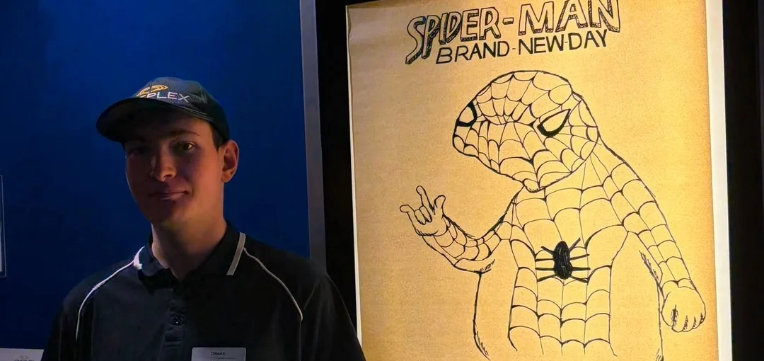 Hand-drawn Spider-Man cinema poster created when the official movie artwork hadn’t arrived