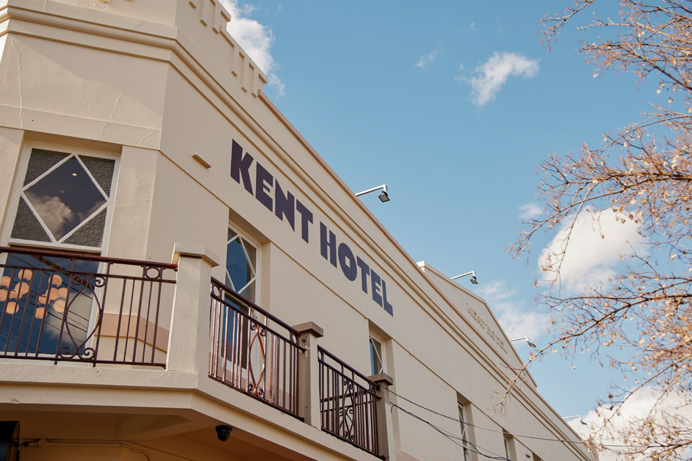 Kent Hotel exterior signage in Carlton North