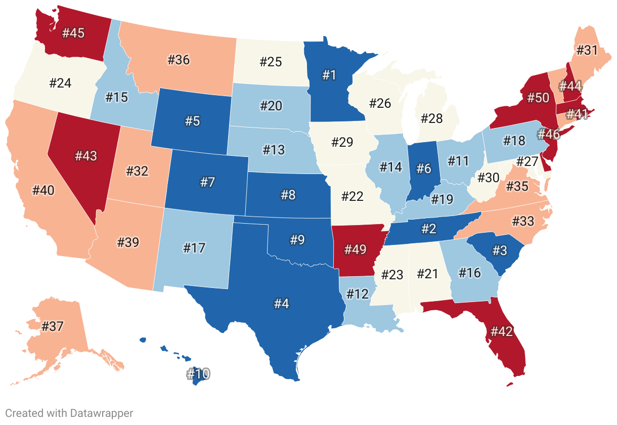 Friendliest States 2024