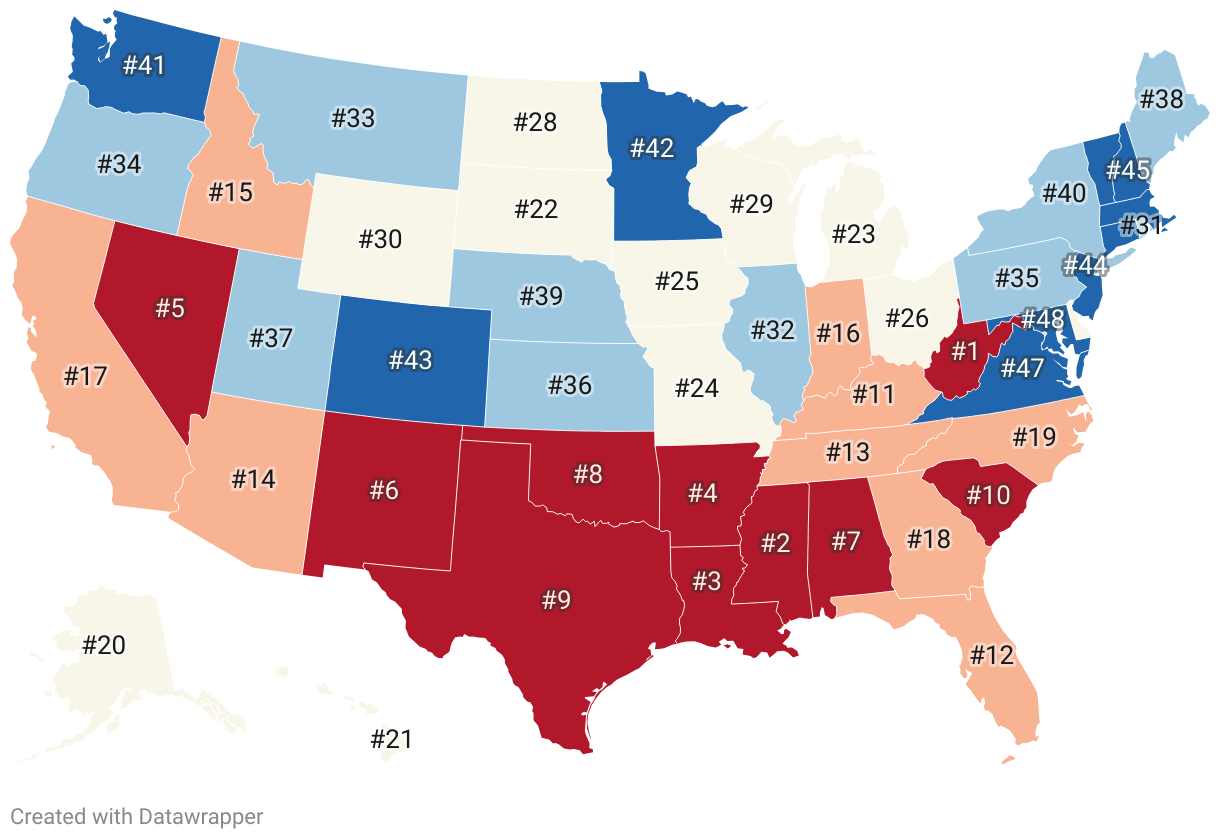 least-educated-states-2024