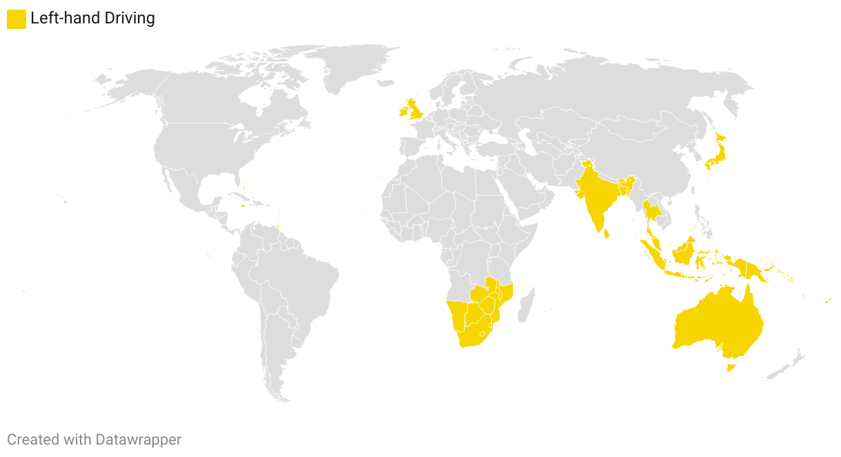 Countries That Drive On The Left 2024 Countries that drive on the left 2024