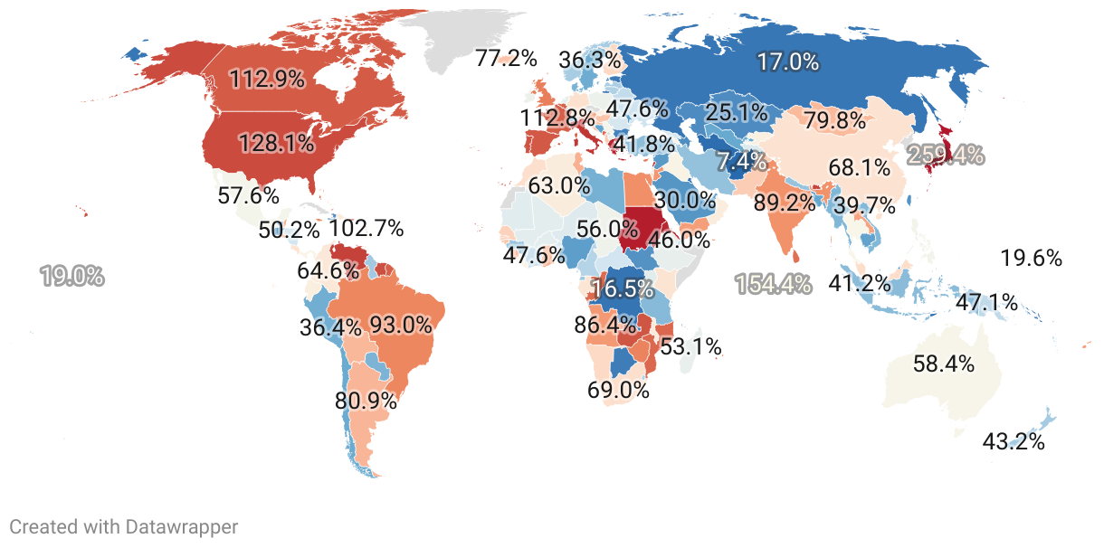 Countries By National Debt 2024