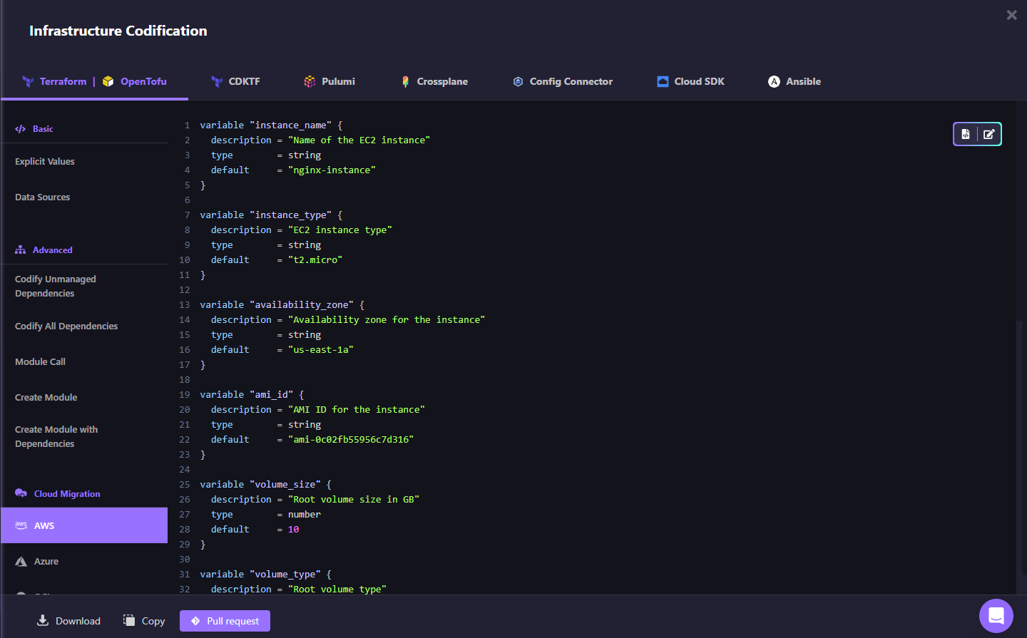 resulting AWS module