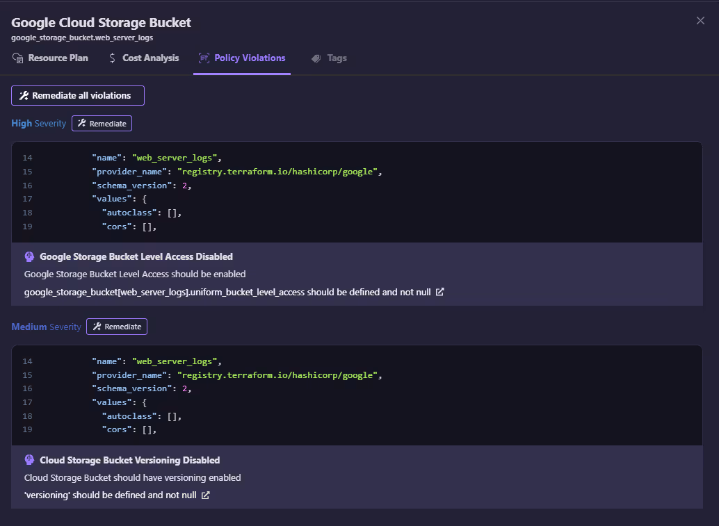 Policy Violation Detection