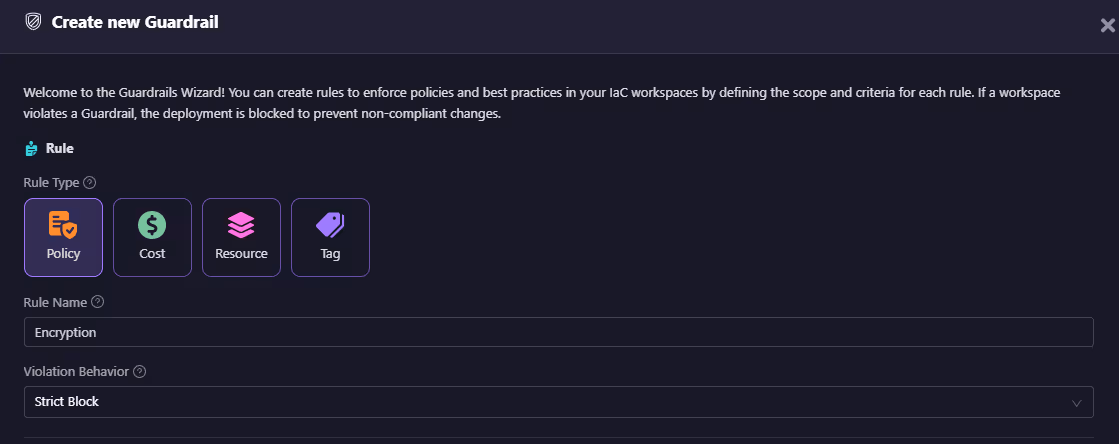 OPA-based policy rules enforce policies like “all S3 buckets must have encryption” or “no EC2s with public IPs.” Here’s a custom guardrail enforcing encryption on storage buckets: