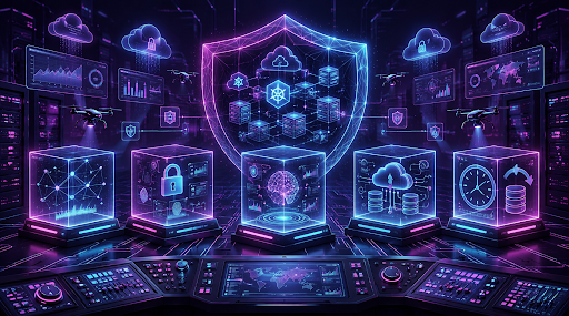 Illustration showing a cyber resilience strategy for cloud infrastructure with secure recovery, automation, and Infrastructure as Code.