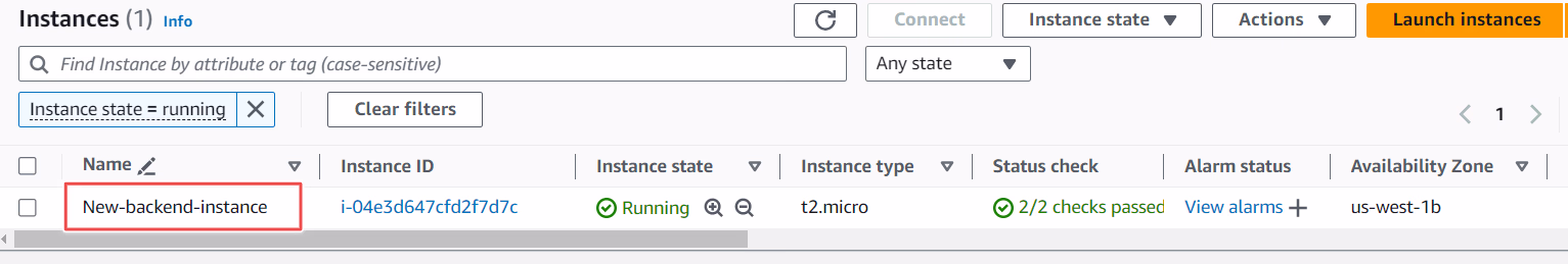 Terminal output of terraform plan/apply creating an EC2 New-backend-instance