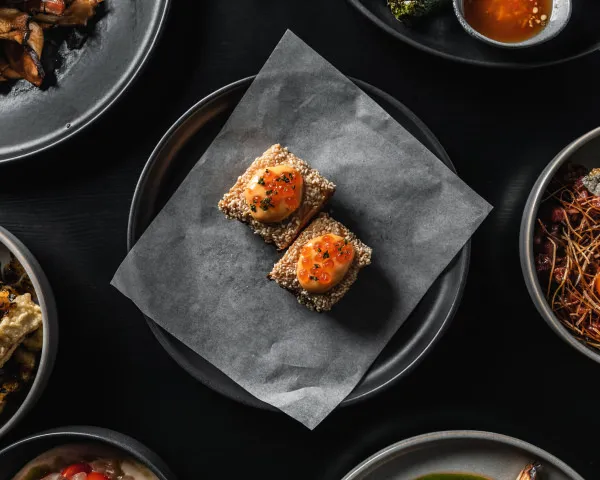 Signature prawn toasts at Hustlers