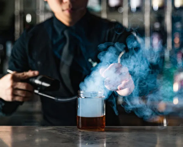 Bartender making a cocktail