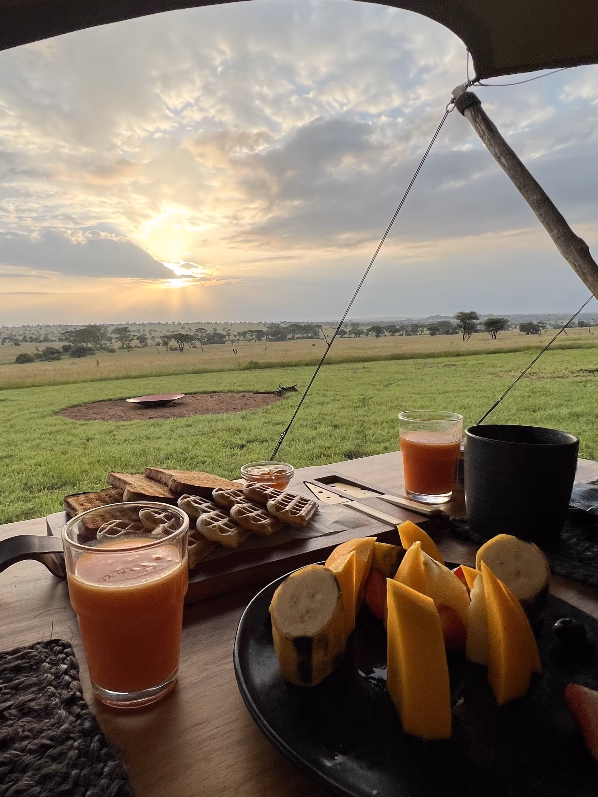 Food on a table