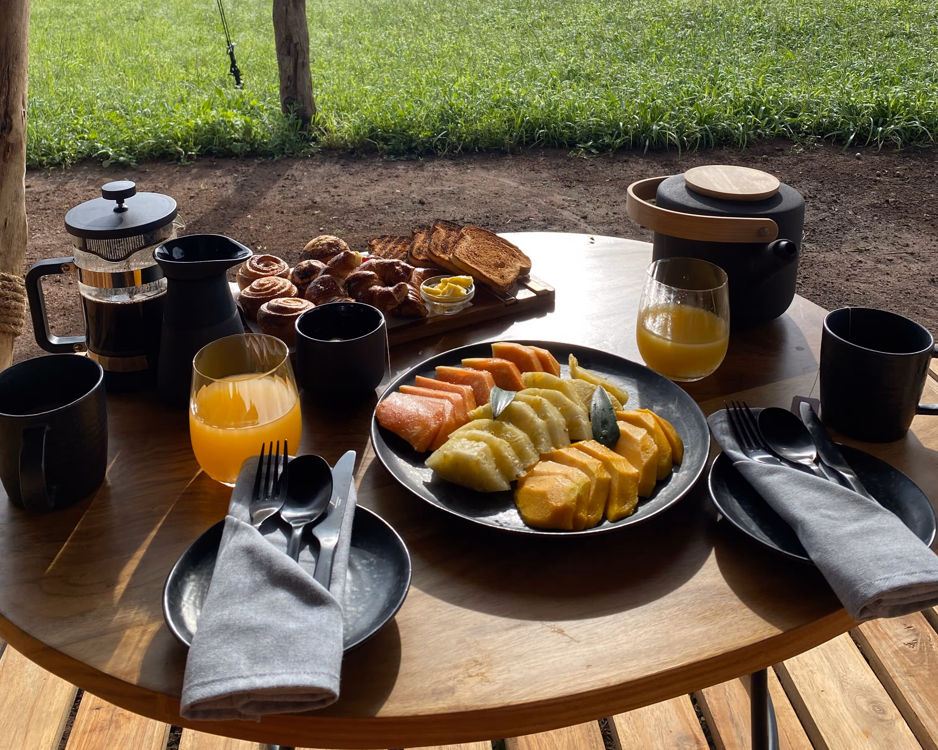 Food on a table