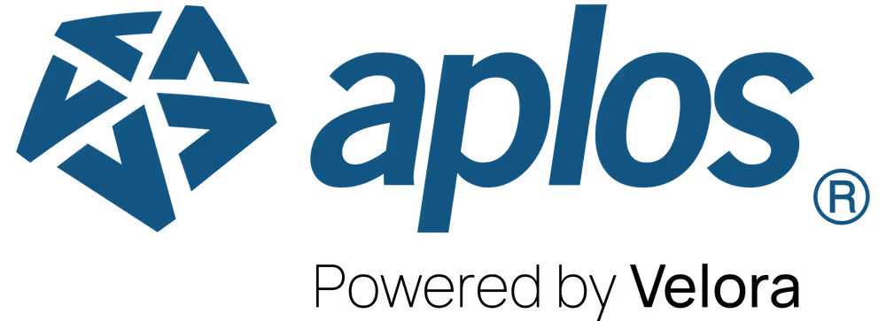 Aplos logo blue