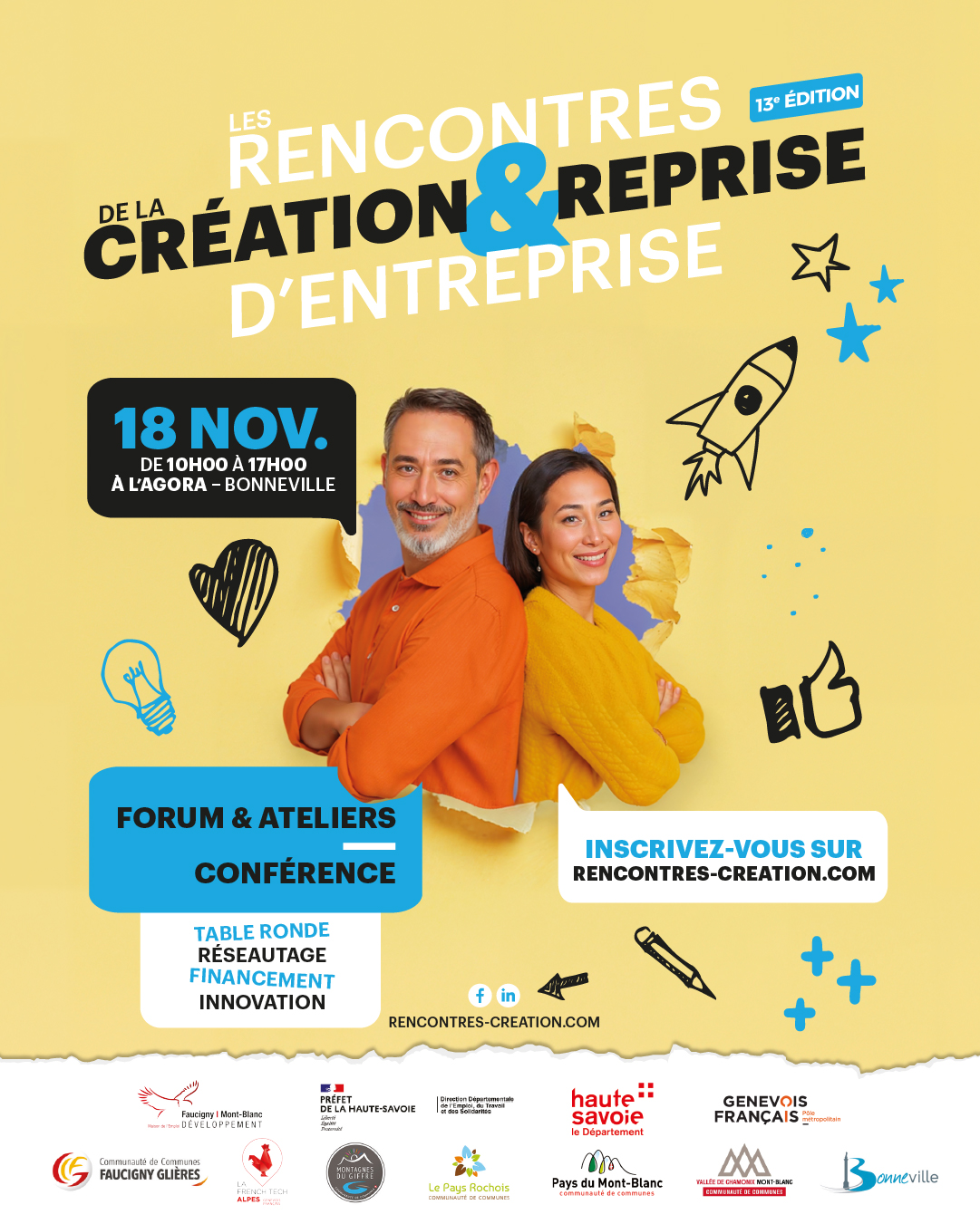 Les Rencontres de la Création & Reprise d'entreprise reviennent pour une 13ᵉ édition ! 