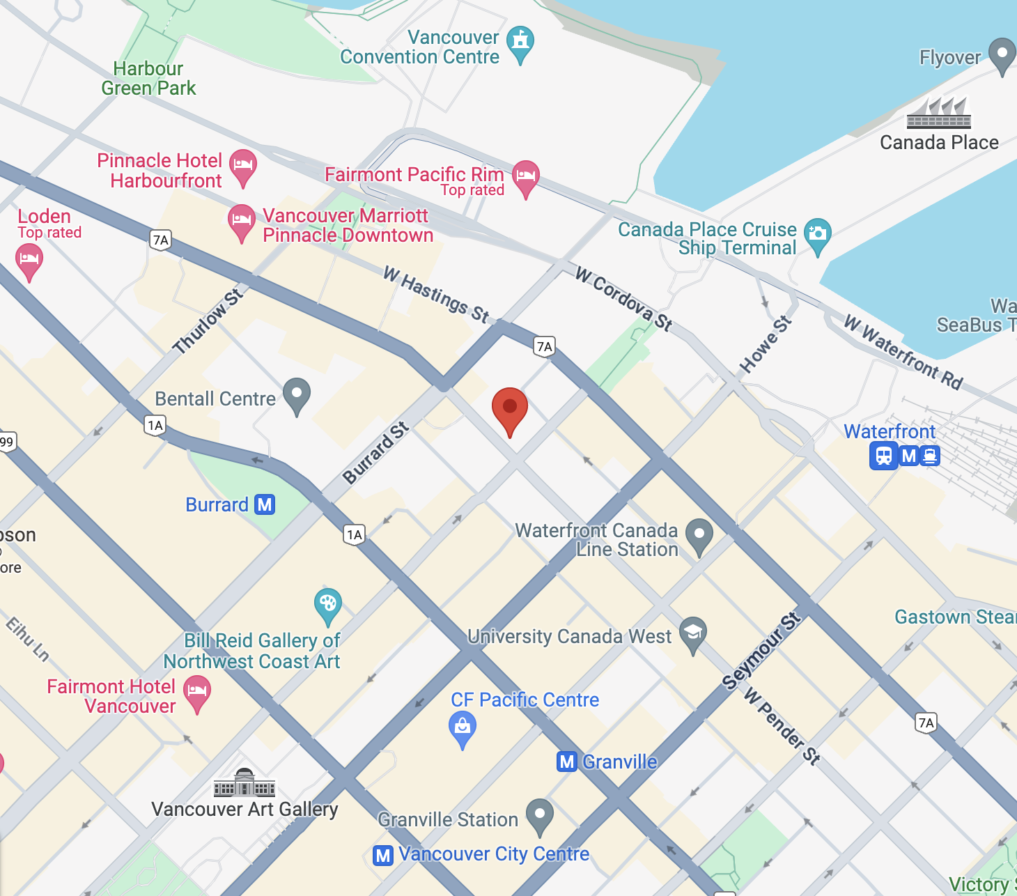 Vancouver office map image