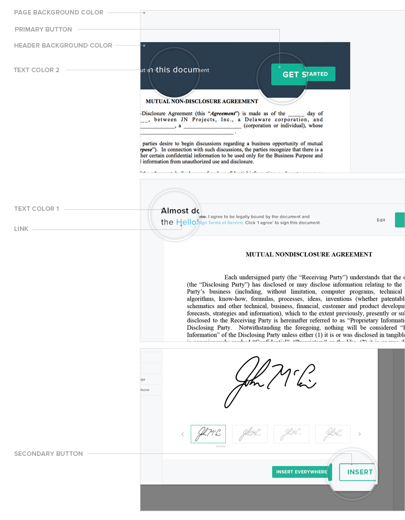 Image of HelloSign white labeling guide