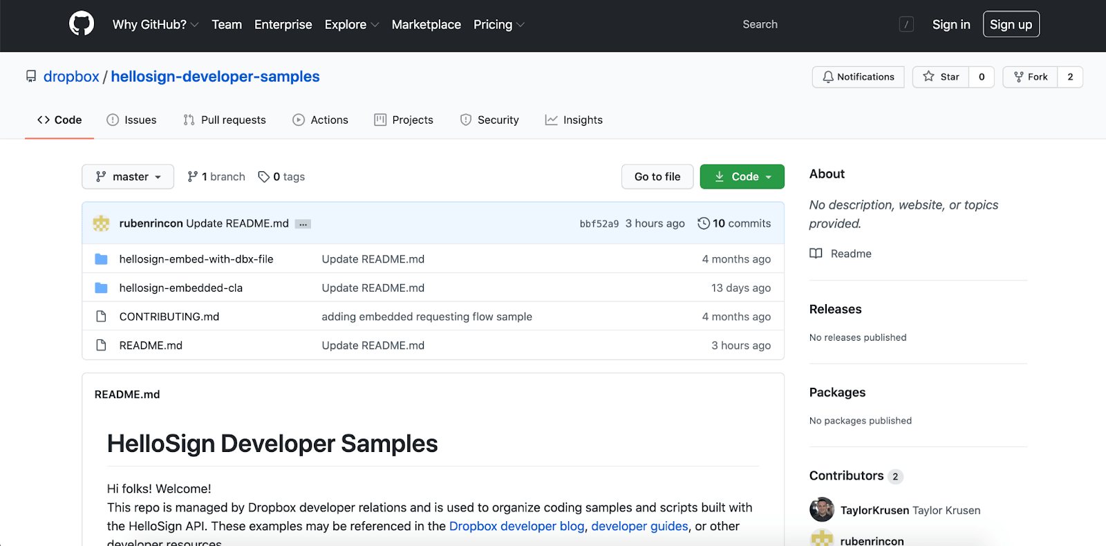 Sample code to build an embedded requesting workflows with the Dropbox and Dropbox Sign APIs