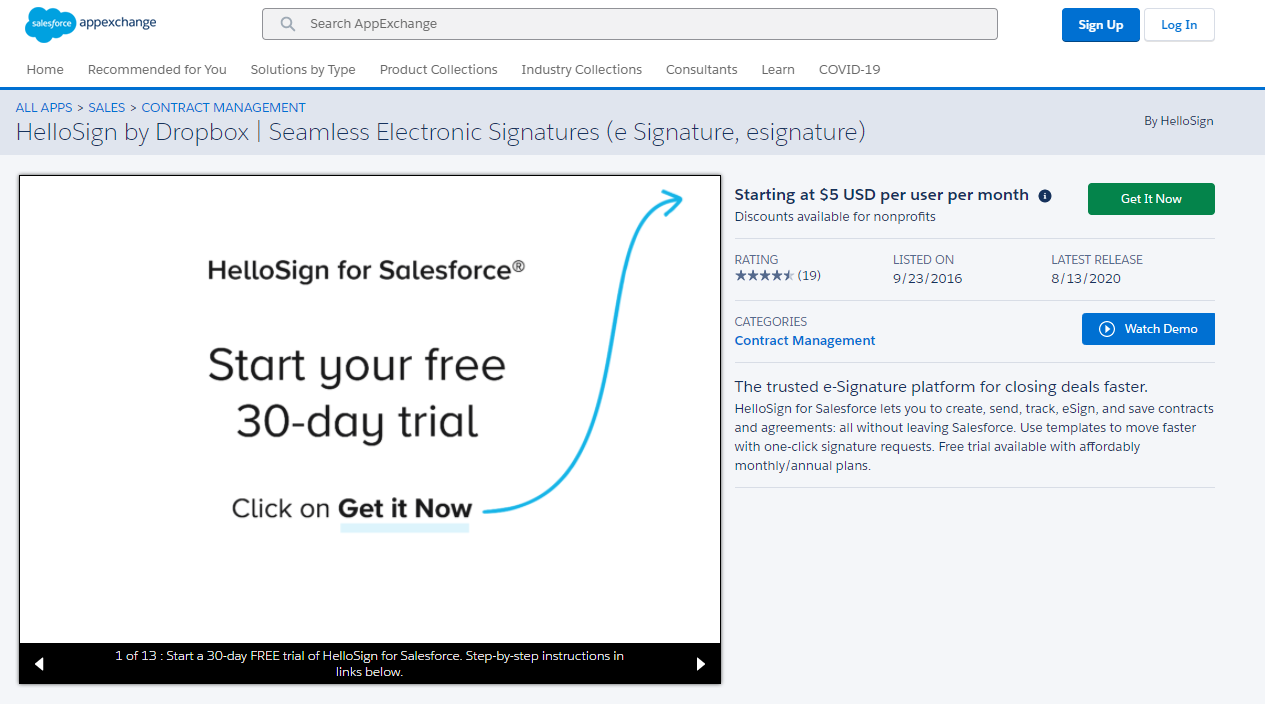 Screenshot of Sales Order Automation: How to Build Digital Workflows with Salesforce and Dropbox Sign for Salesforce integration