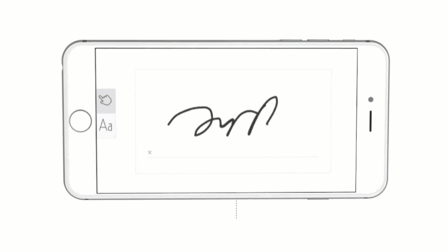 GIF showing the flow of a document, from your signature, all the way to management.