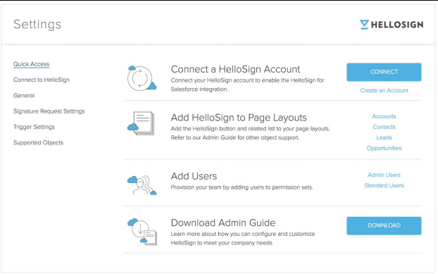 An image showing how to connect your Sales Order Automation: How to Build Digital Workflows with Salesforce and Dropbox Sign account in Salesforce